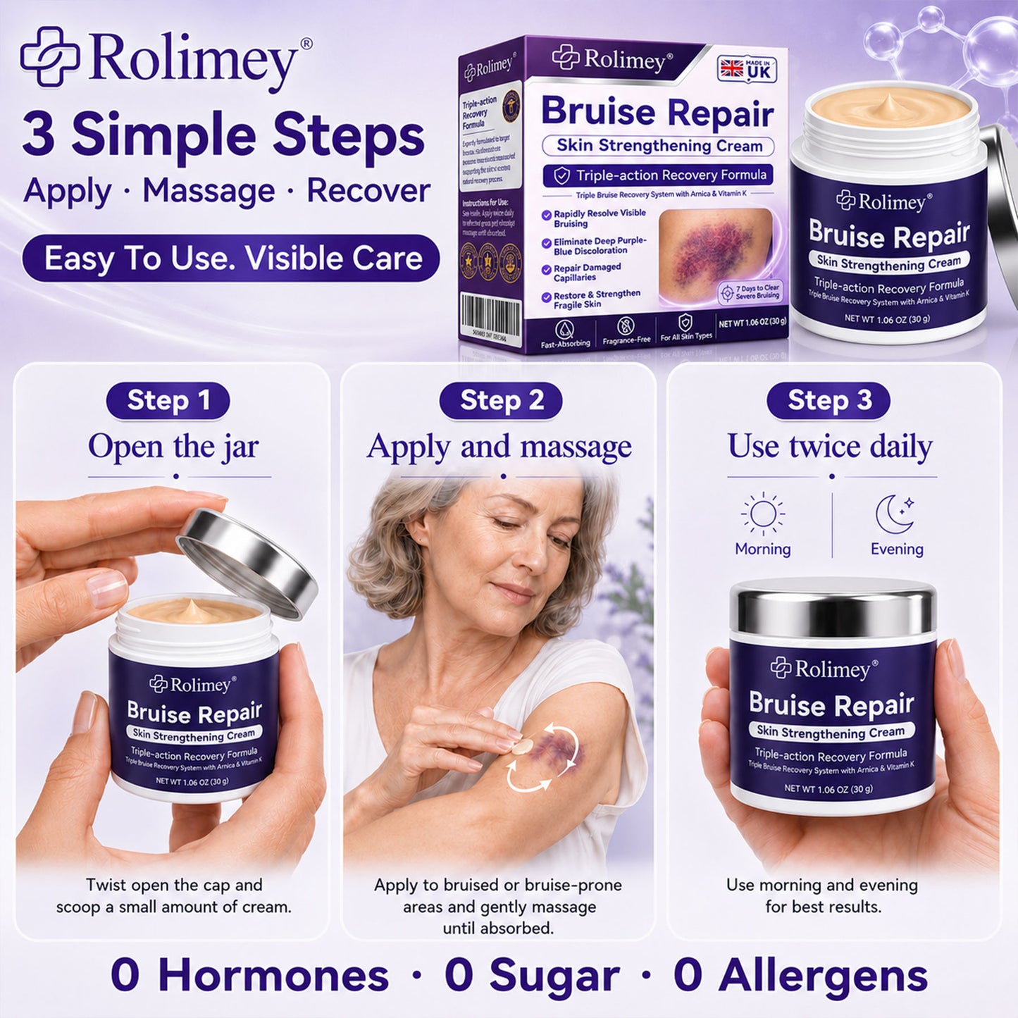 👨⚕️Over 100,000 units sold💕 - Rolimey® cream to repair bruises and strengthen the skin