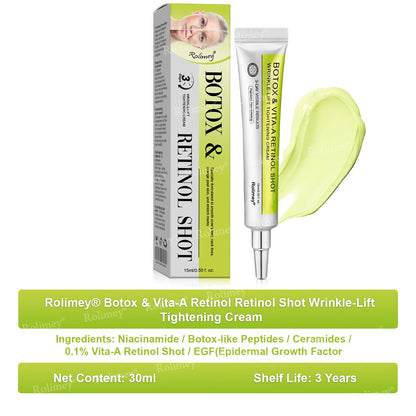 🌟👨‍⚕️Made and shipped from the UK 💫Rolimey® Botox & Vita-A Retinol Shot Wrinkle-Lift Tightening cream - Last Day Promotion 70% OFF