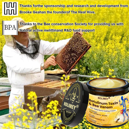 👨‍⚕️Official Shop:Rolimey® Bee Venom Pain Relief Bone Healing Cream 👨‍⚕️(Reduction of joint swelling, pain, stiffness, redness, heat, muscle soreness and joint fatigue)