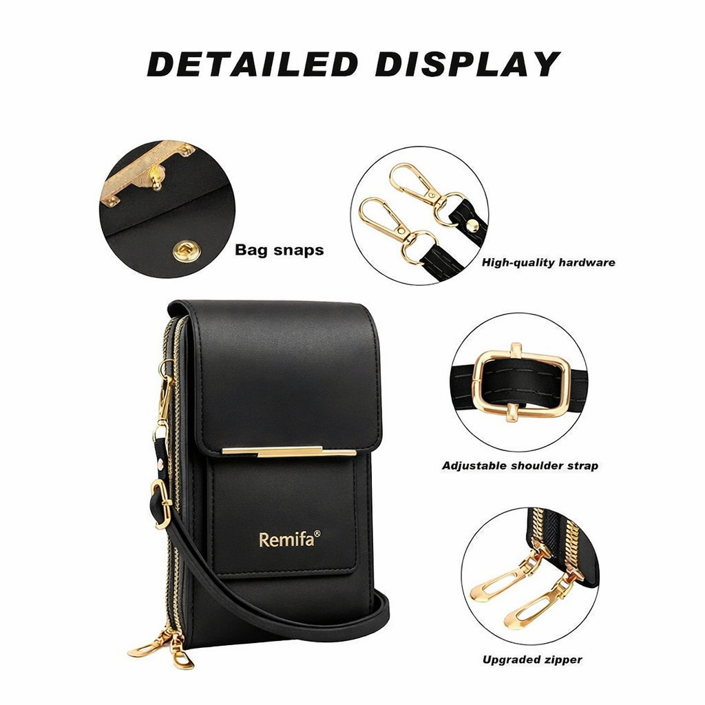 💫Final 3 Hours: 60% OFF Remifa®2026 Trendy Minimalist Elegant Women's Touchscreen Crossbody Phone Wallet