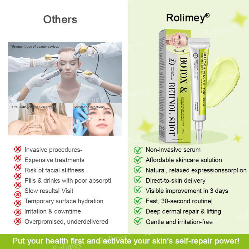 🌟👨‍⚕️Made and shipped from the UK 💫Rolimey® Botox & Vita-A Retinol Shot Wrinkle-Lift Tightening cream - Last Day Promotion 70% OFF