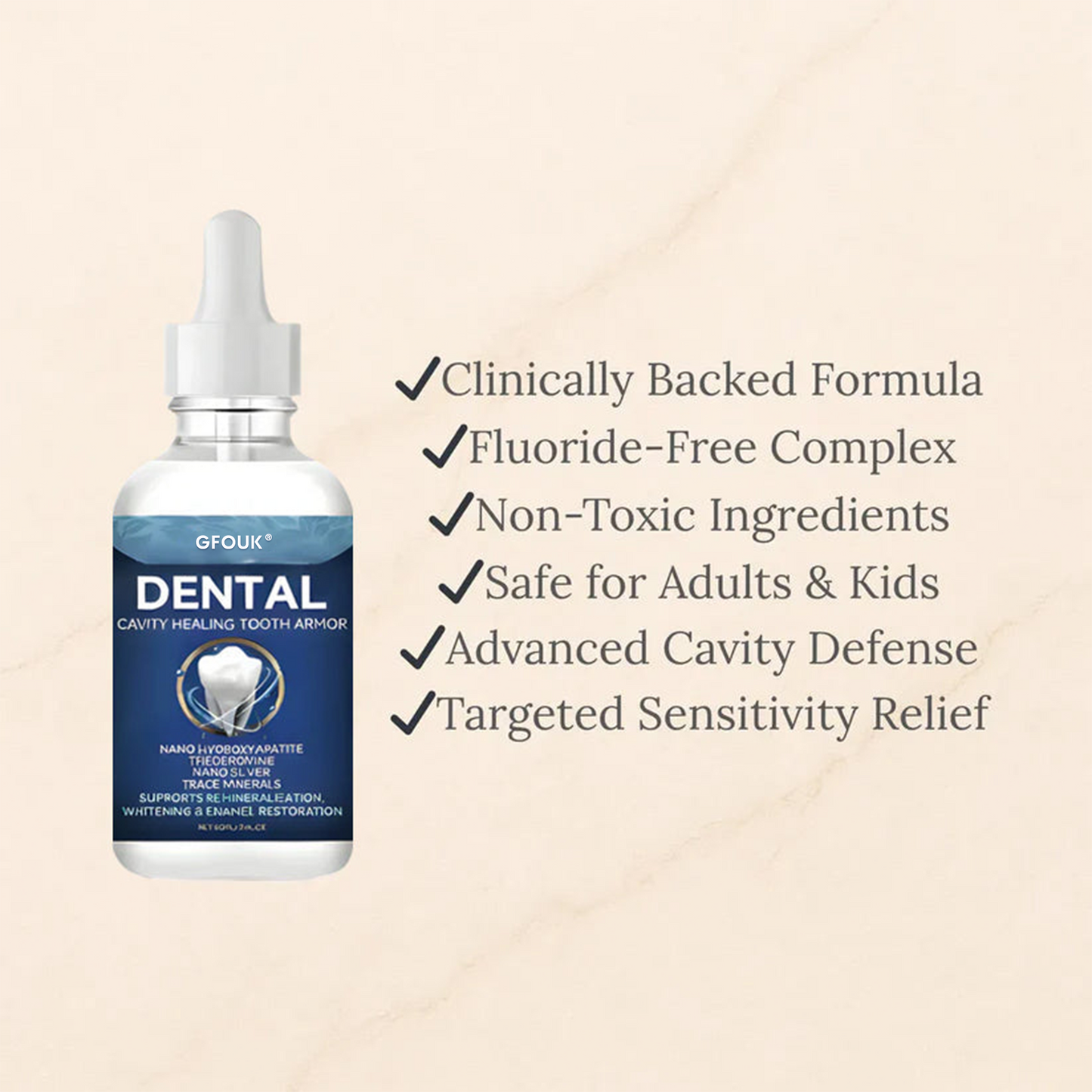 💎💎GFOUK™ Tooth Armor: Nano-Hydroxyapatite Drops for Cavity Defense