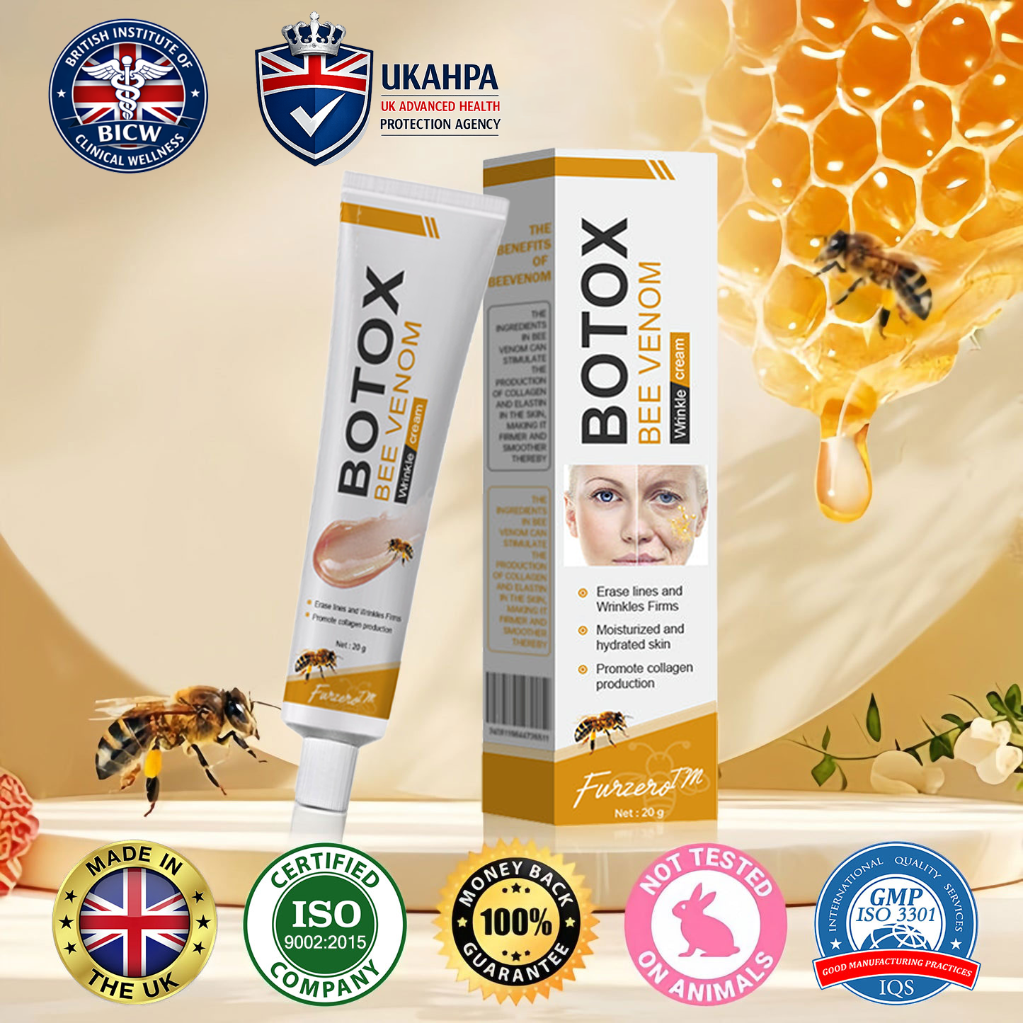 💪Made and Shipped from UK✅) Furzero™ Botox Bee Venom Wrinkle Removal Cream- LAST DAY 70% OFF